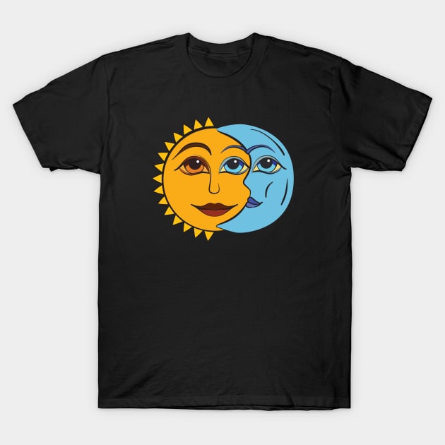 Sun and Moon Beautiful Duality T-Shirt by PauHanaDesign